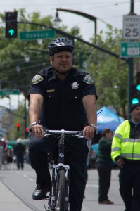 Police on bicycle in San Francisco